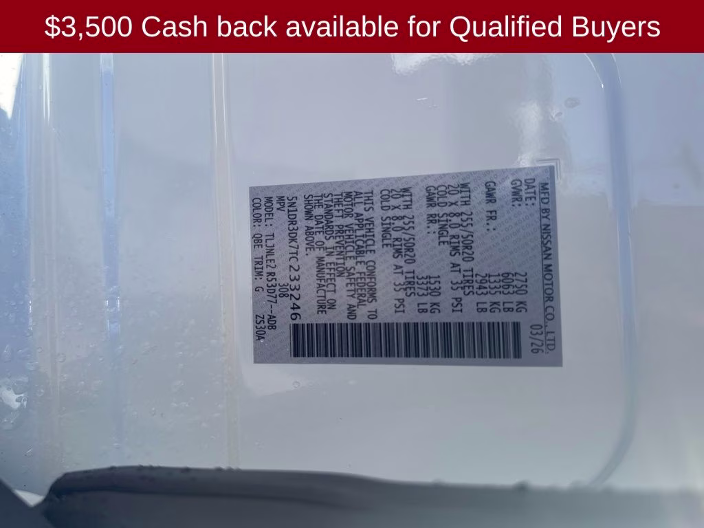 2026 Everest White Pearl Tricoat Nissan Pathfinder Platinum 4X4 SUV
