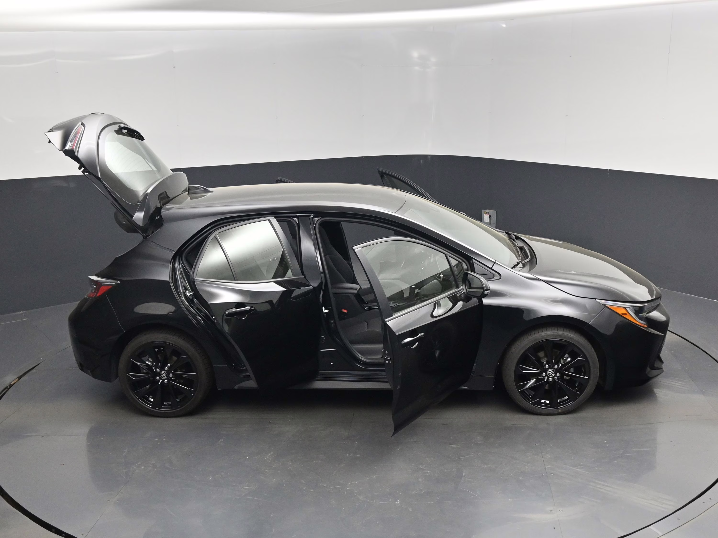 2022 Midnight Black Metallic Toyota Corolla Hatchback SE Nightshade Edition FWD Hatchback