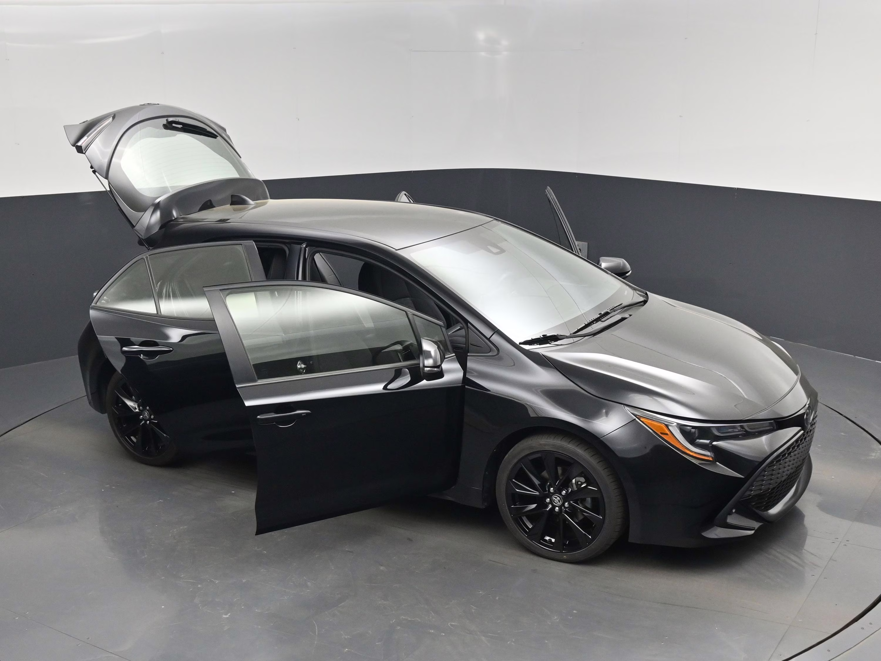 2022 Midnight Black Metallic Toyota Corolla Hatchback SE Nightshade Edition FWD Hatchback