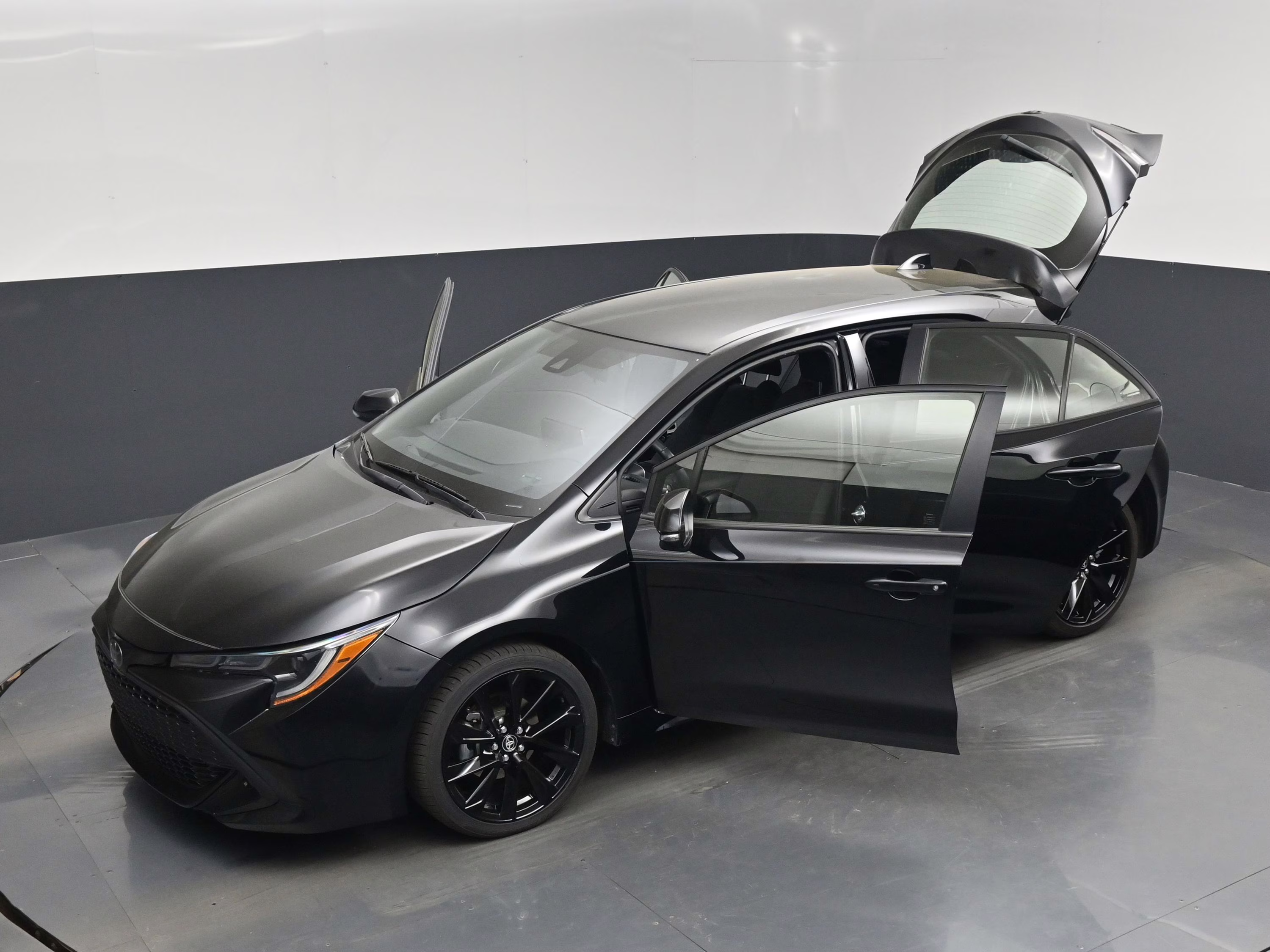 2022 Midnight Black Metallic Toyota Corolla Hatchback SE Nightshade Edition FWD Hatchback
