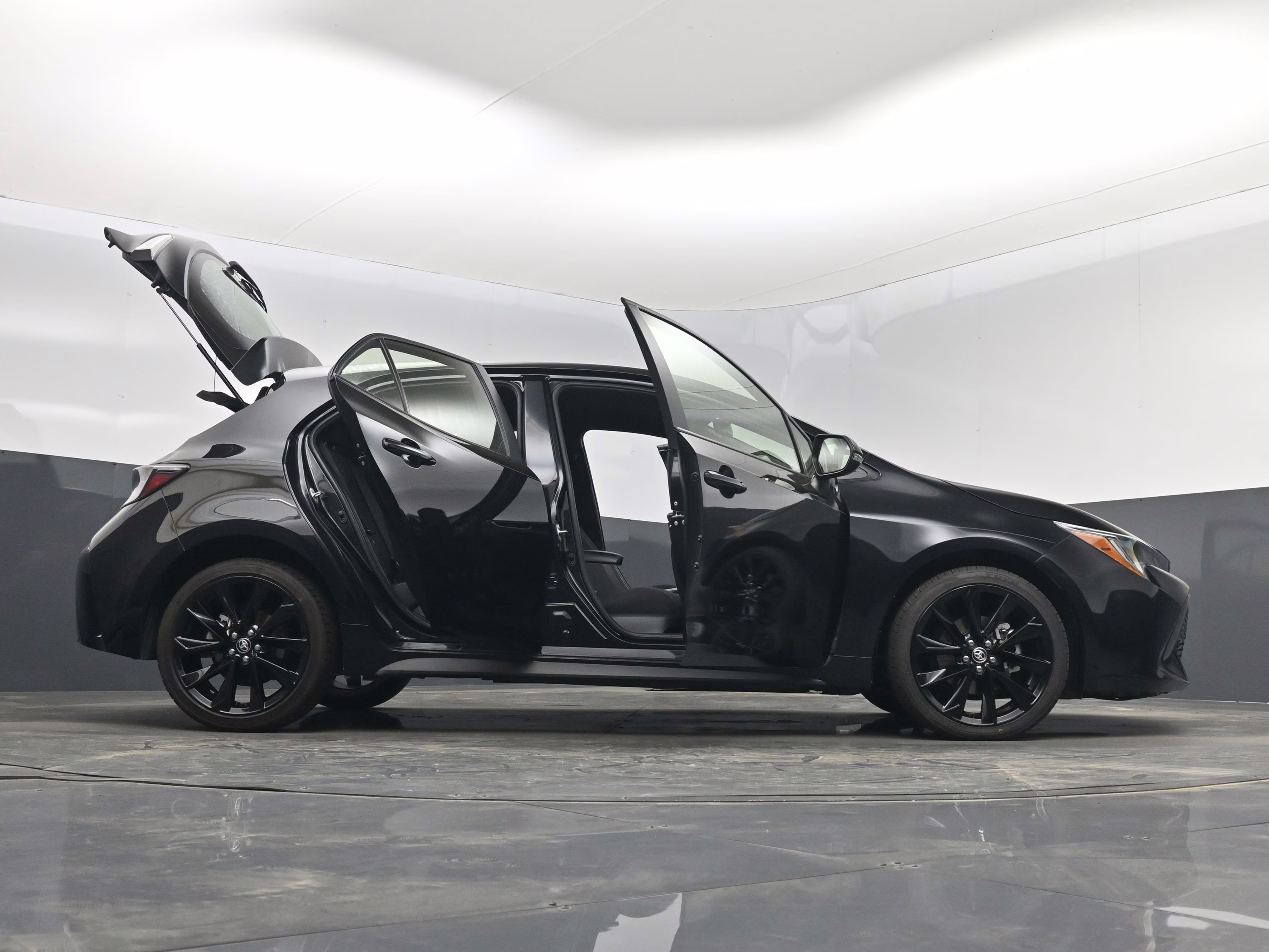 2022 Midnight Black Metallic Toyota Corolla Hatchback SE Nightshade Edition FWD Hatchback