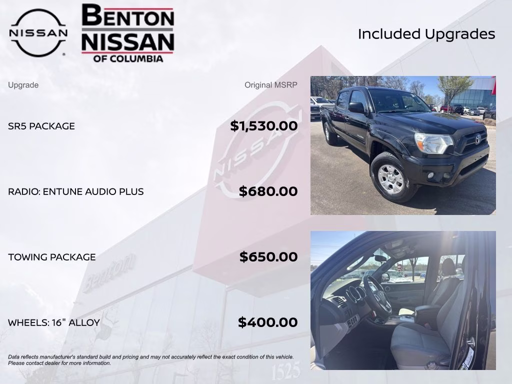2015 Black Toyota Tacoma Base 4X4 Truck
