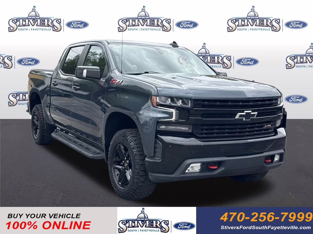 2021 Shadow Gray Metallic Chevrolet Silverado 1500 LT Trail Boss 4X4 Truck
