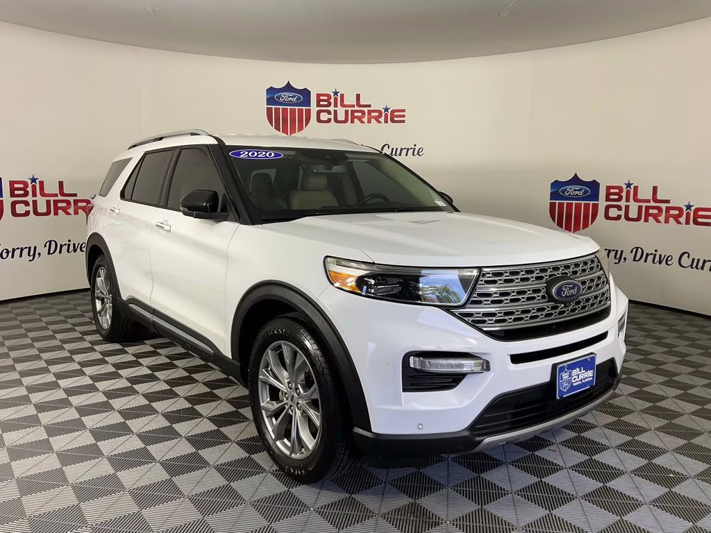 2020 Oxford White Ford Explorer Limited RWD SUV