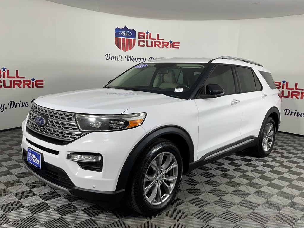 2020 Oxford White Ford Explorer Limited RWD SUV