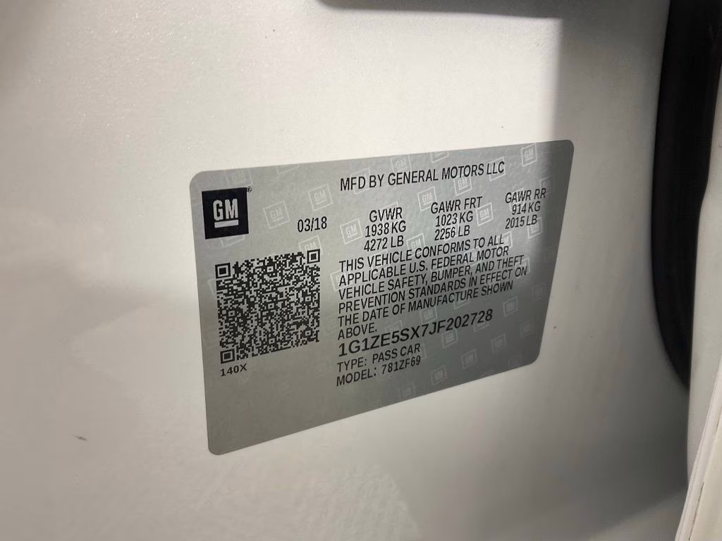 2018 Pearl Chevrolet Malibu Premier FWD Sedan