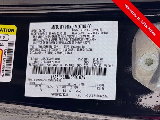 2022 Shadow Black Ford Mustang Shelby GT500 RWD Coupe