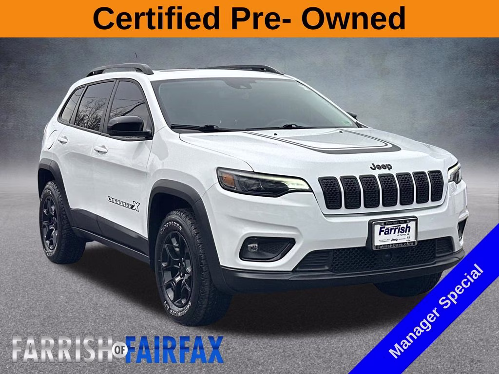 2022 Bright White Clearcoat Jeep Cherokee X 4X4 SUV