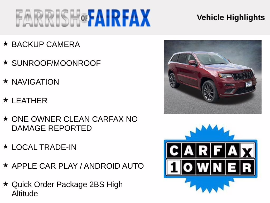 2020 Velvet Red Pearlcoat Jeep Grand Cherokee High Altitude 4X4 SUV