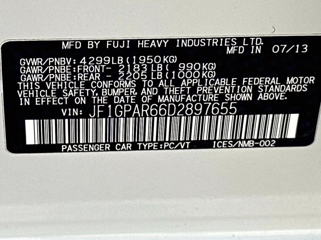 2013 Satin White Pearl Subaru Impreza 2.0i Sport Limited AWD Hatchback