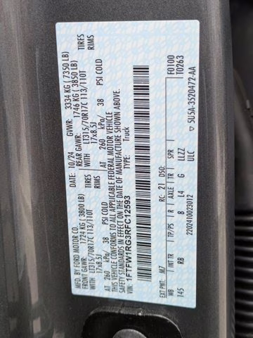 2024 Gray Metallic Ford F-150 Raptor 4X4 Truck