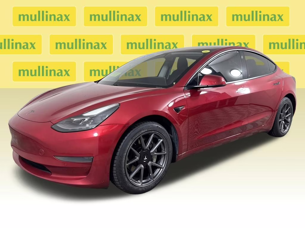 2021 Red Multi-Coat Tesla Model 3 Standard Range Plus RWD Sedan
