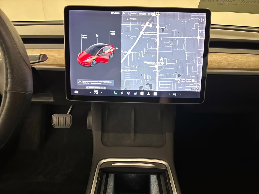 2021 Red Multi-Coat Tesla Model 3 Standard Range Plus RWD Sedan