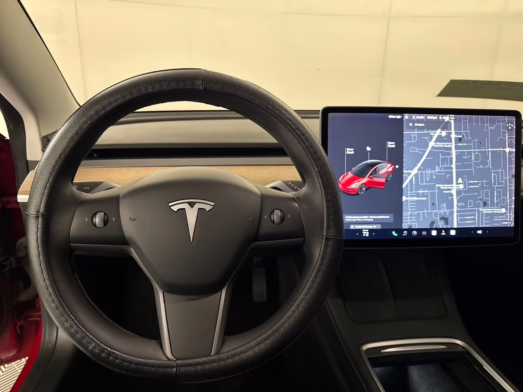 2021 Red Multi-Coat Tesla Model 3 Standard Range Plus RWD Sedan