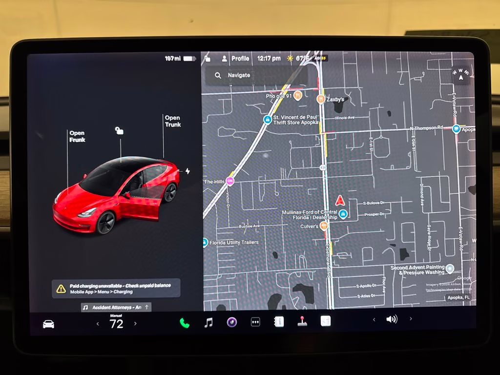 2021 Red Multi-Coat Tesla Model 3 Standard Range Plus RWD Sedan