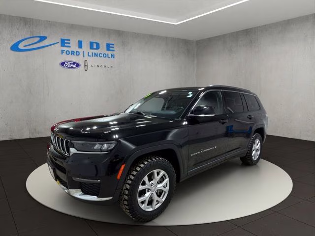 2021 Diamond Black Crystal Pearlcoat Jeep Grand Cherokee L Limited 4X4 SUV