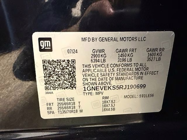 2024 Mosaic Black Metallic Chevrolet Traverse LS AWD SUV