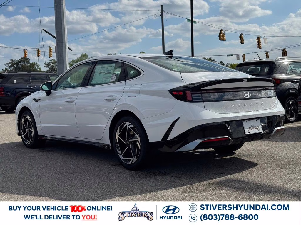 2026 Serenity White Hyundai Sonata SEL Sport FWD Sedan