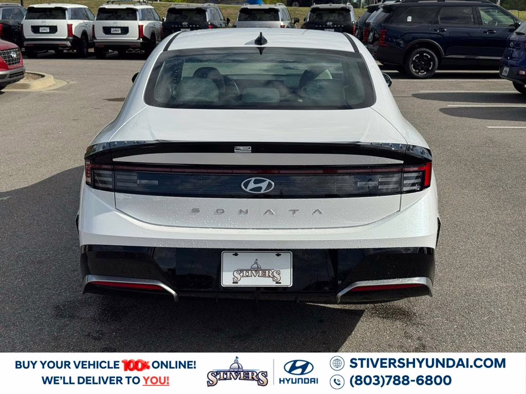 2026 Serenity White Hyundai Sonata SEL Sport FWD Sedan