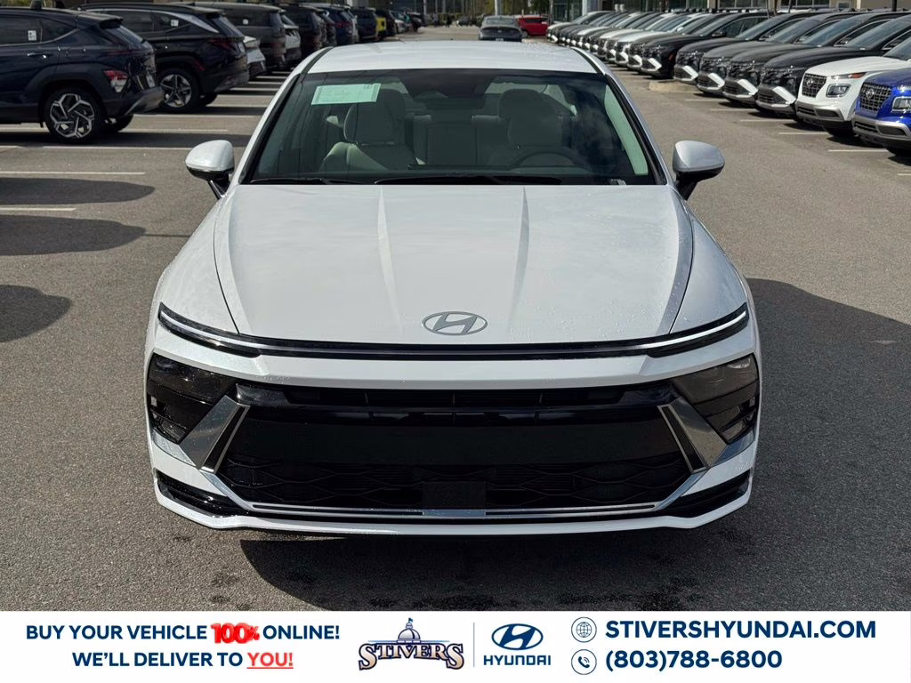 2026 Serenity White Hyundai Sonata SEL Sport FWD Sedan