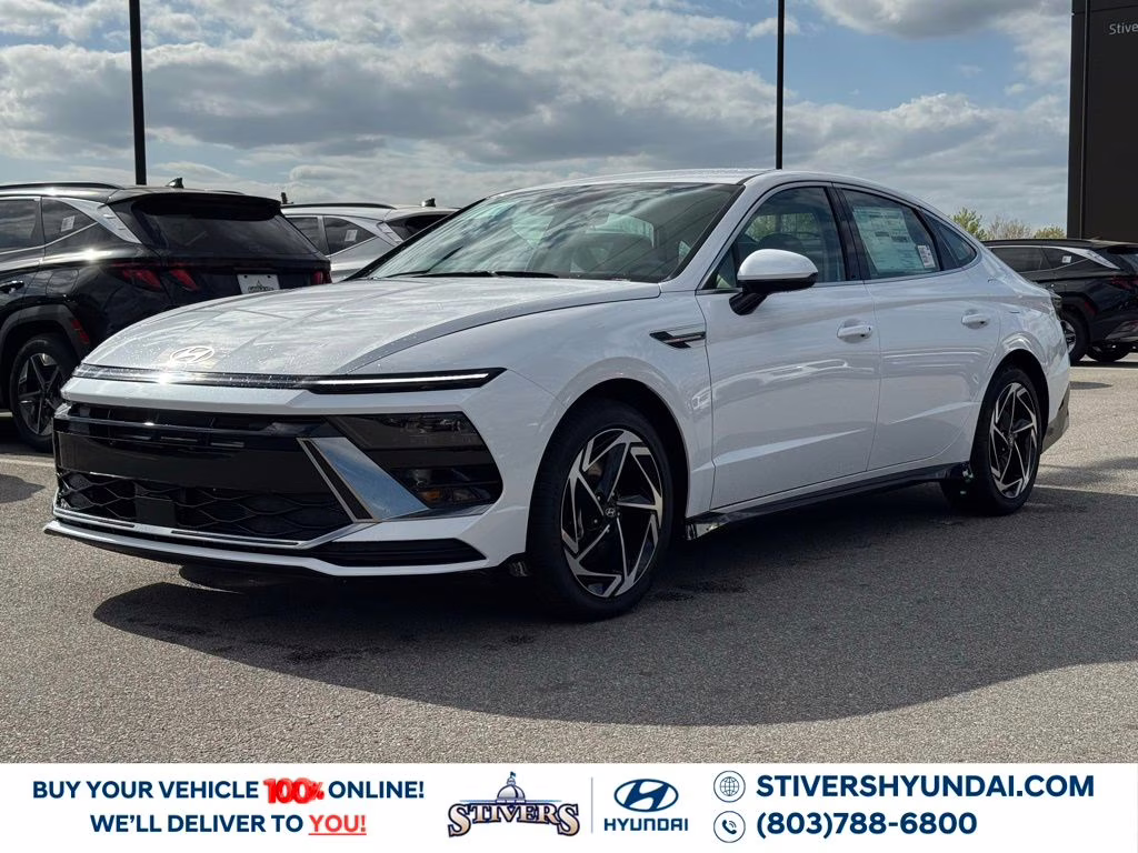 2026 Serenity White Hyundai Sonata SEL Sport FWD Sedan