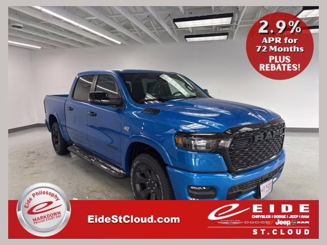 2026 Hydro Blue Pearlcoat Ram 1500 Big Horn Night Edition 4X4 Truck