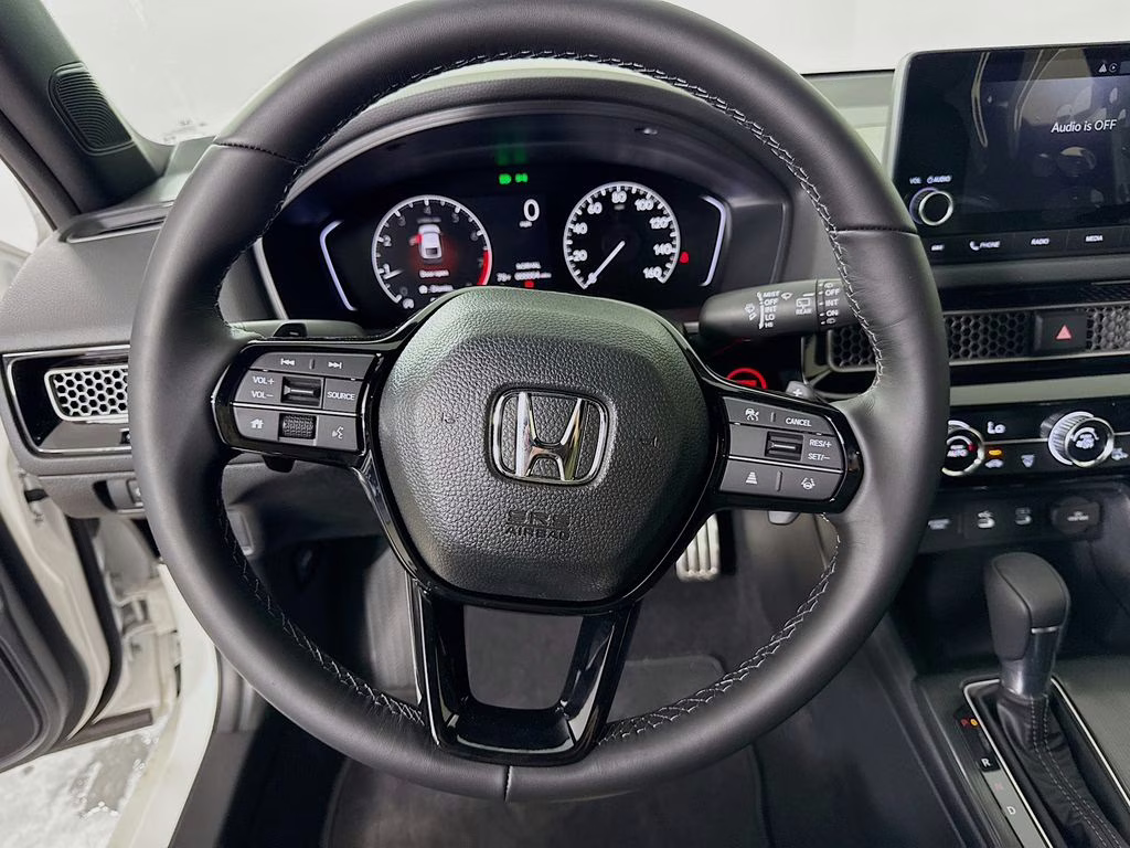 2026 Platinum White Pearl Honda Civic Sport FWD Hatchback