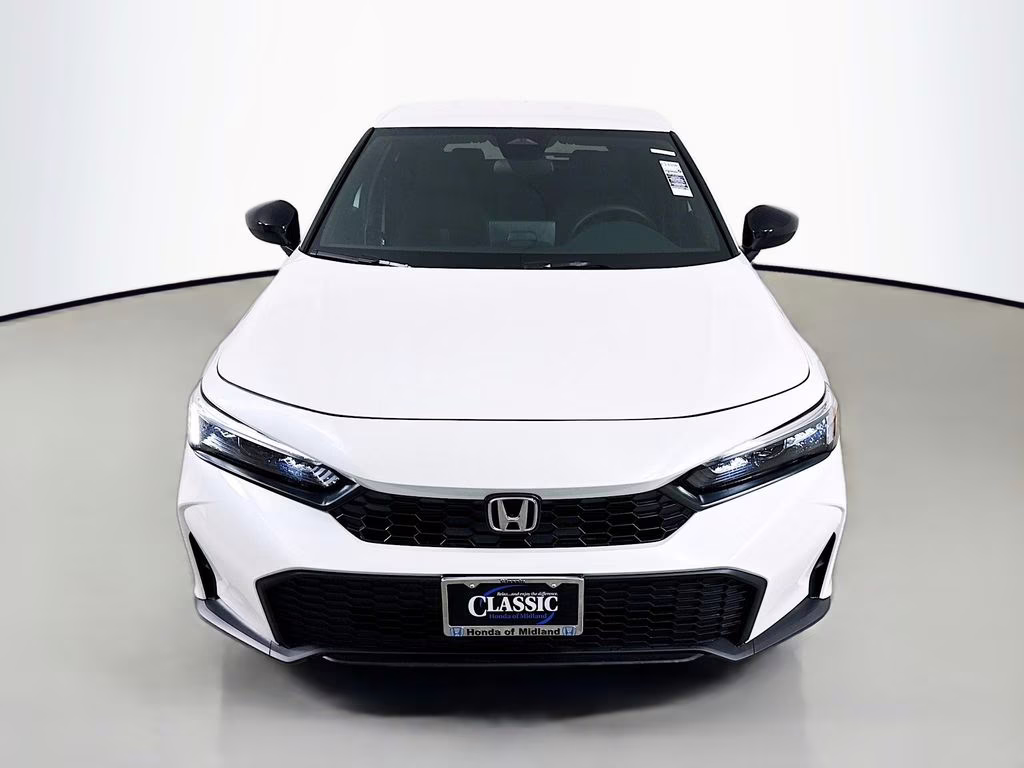 2026 Platinum White Pearl Honda Civic Sport FWD Hatchback
