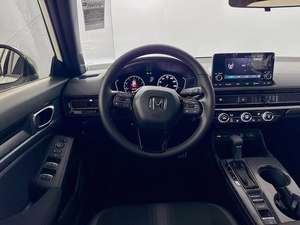 2026 Platinum White Pearl Honda Civic Sport FWD Hatchback