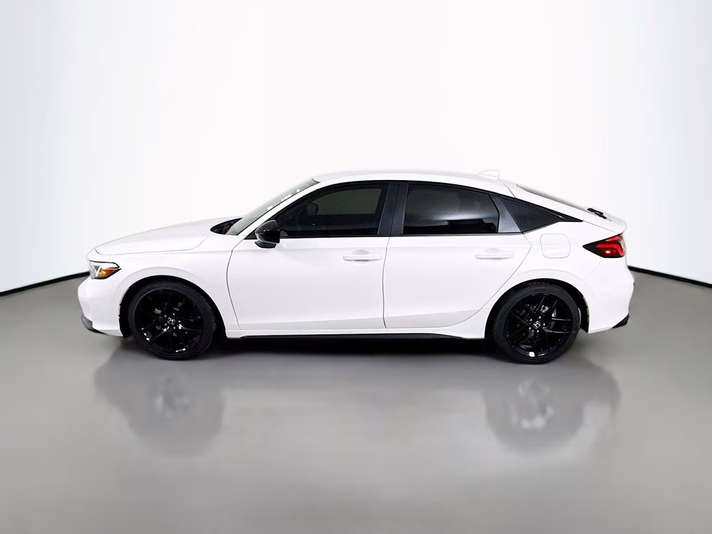 2026 Platinum White Pearl Honda Civic Sport FWD Hatchback