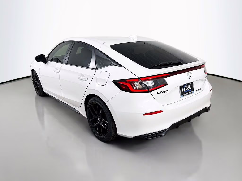 2026 Platinum White Pearl Honda Civic Sport FWD Hatchback