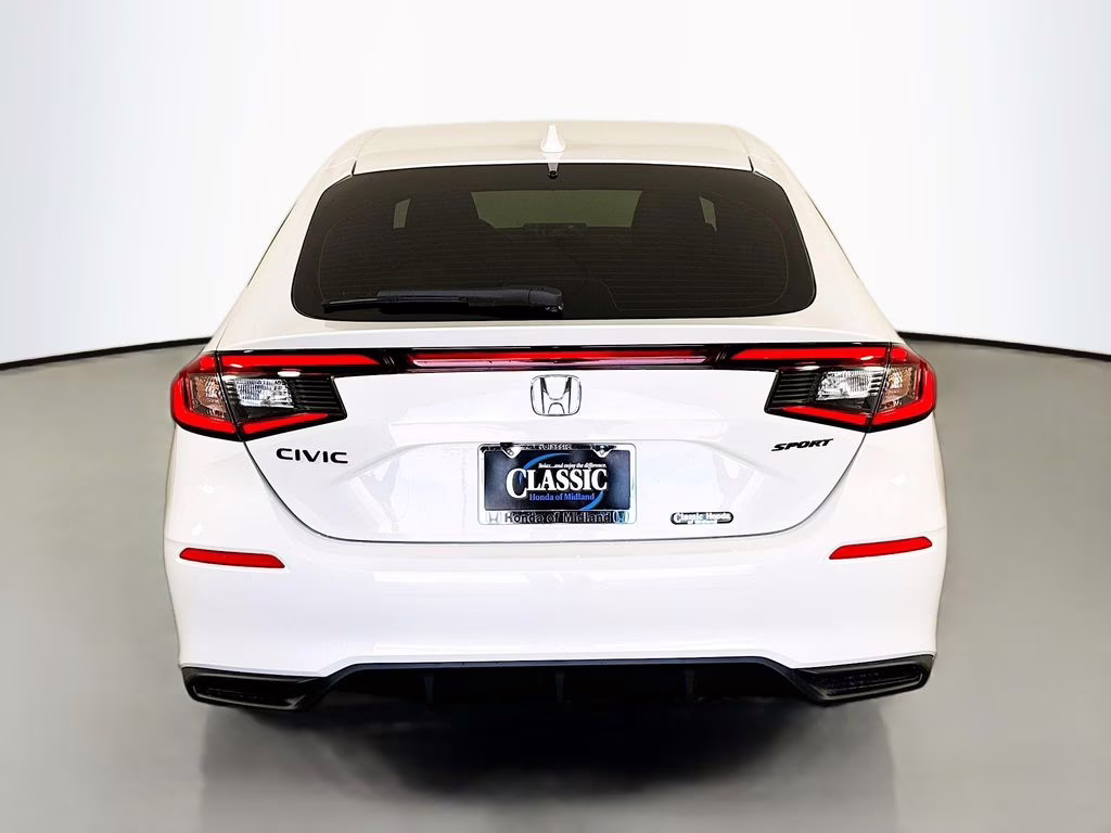 2026 Platinum White Pearl Honda Civic Sport FWD Hatchback