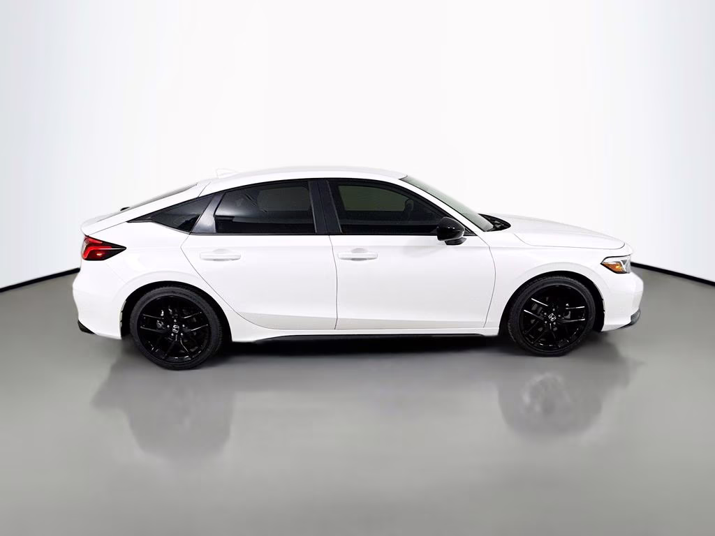 2026 Platinum White Pearl Honda Civic Sport FWD Hatchback