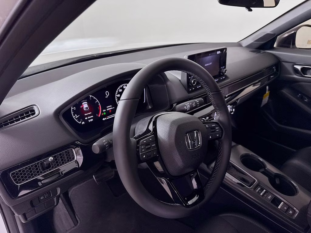 2026 Platinum White Pearl Honda Civic Sport FWD Hatchback