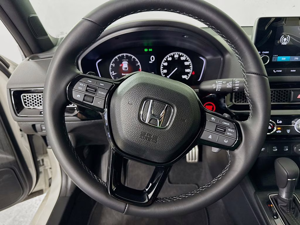 2026 Platinum White Pearl Honda Civic Sport FWD Hatchback