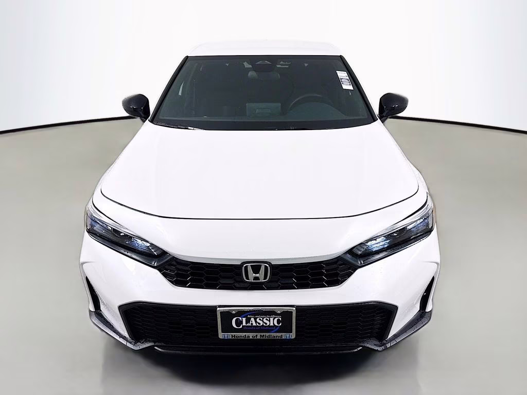 2026 Platinum White Pearl Honda Civic Sport FWD Hatchback