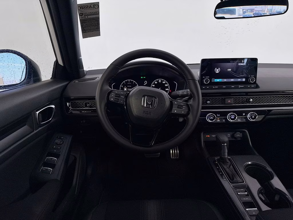 2026 Platinum White Pearl Honda Civic Sport FWD Hatchback