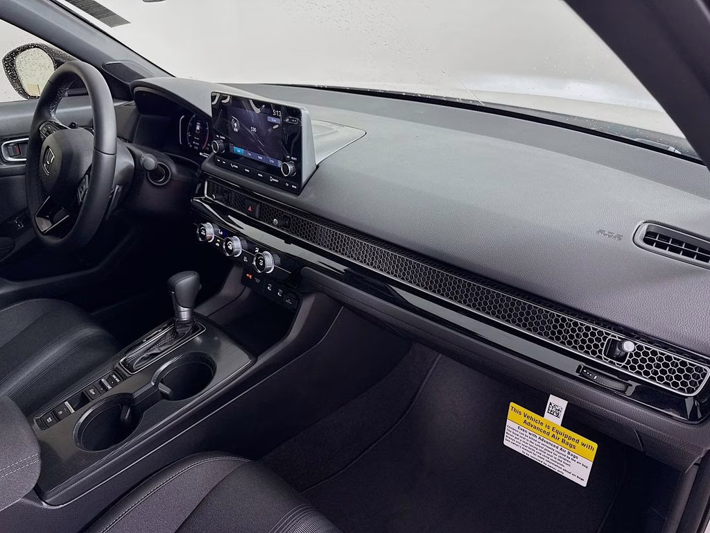 2026 Platinum White Pearl Honda Civic Sport FWD Hatchback