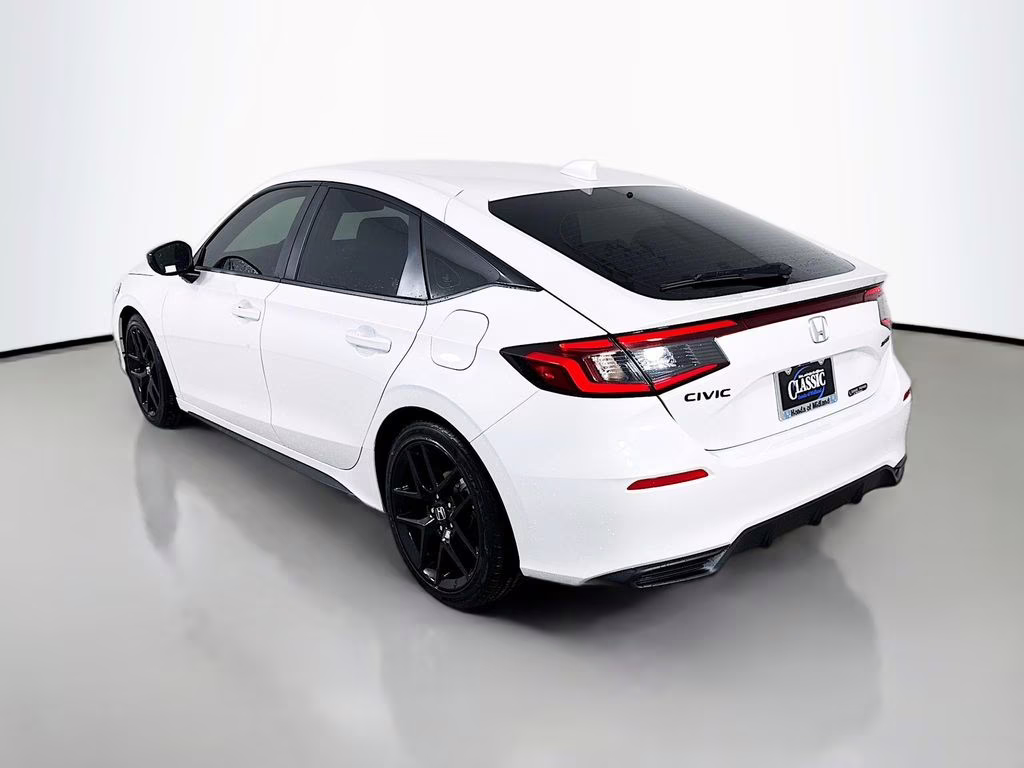 2026 Platinum White Pearl Honda Civic Sport FWD Hatchback