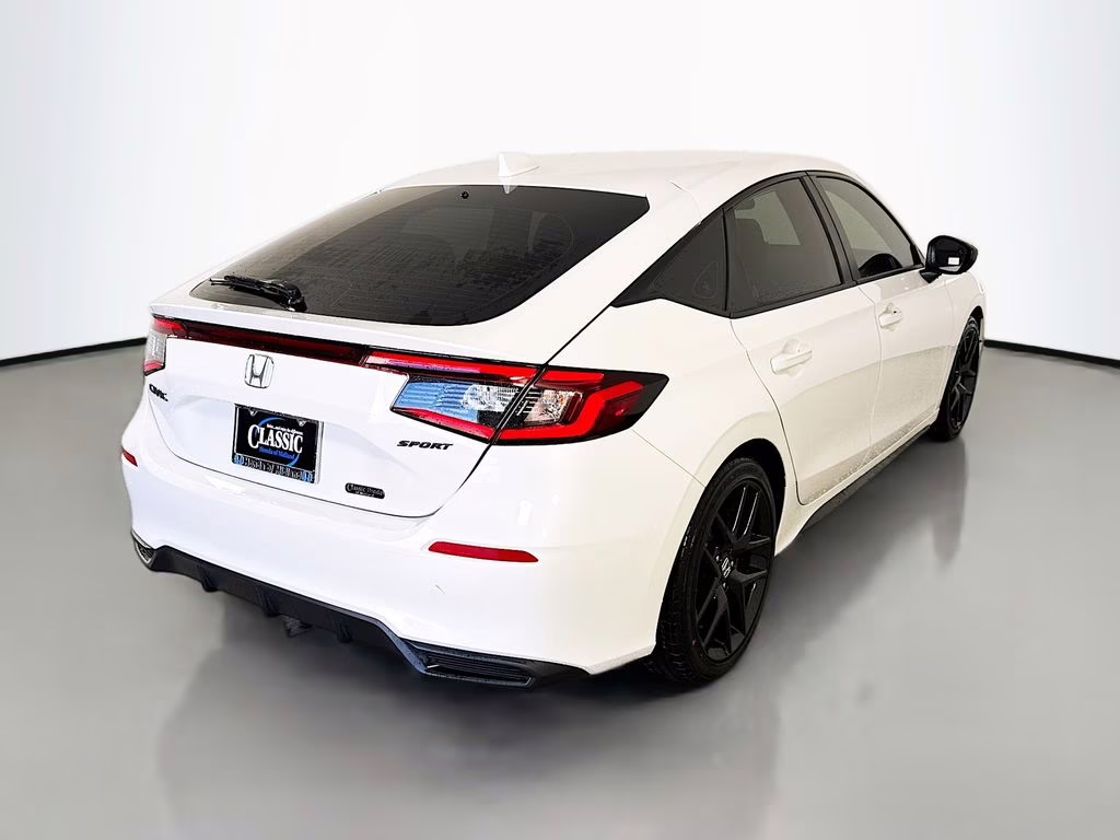 2026 Platinum White Pearl Honda Civic Sport FWD Hatchback