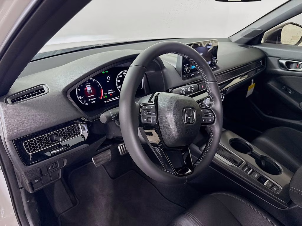 2026 Platinum White Pearl Honda Civic Sport FWD Hatchback