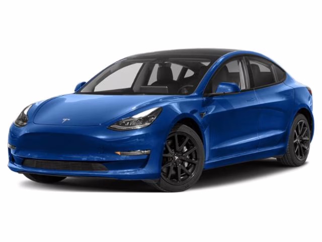 2021 Blue Tesla Model 3 Long Range AWD Sedan