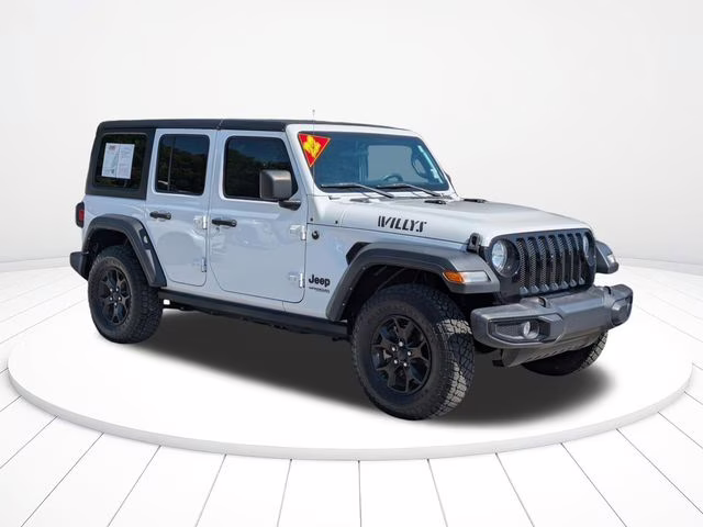 2022 Bright White Clearcoat Jeep Wrangler Unlimited Willys 4X4 SUV