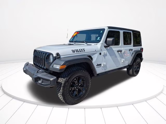 2022 Bright White Clearcoat Jeep Wrangler Unlimited Willys 4X4 SUV
