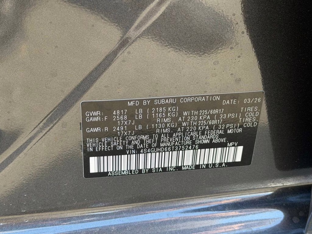 2026 Magnetite Gray Metallic Subaru Crosstrek Premium AWD SUV