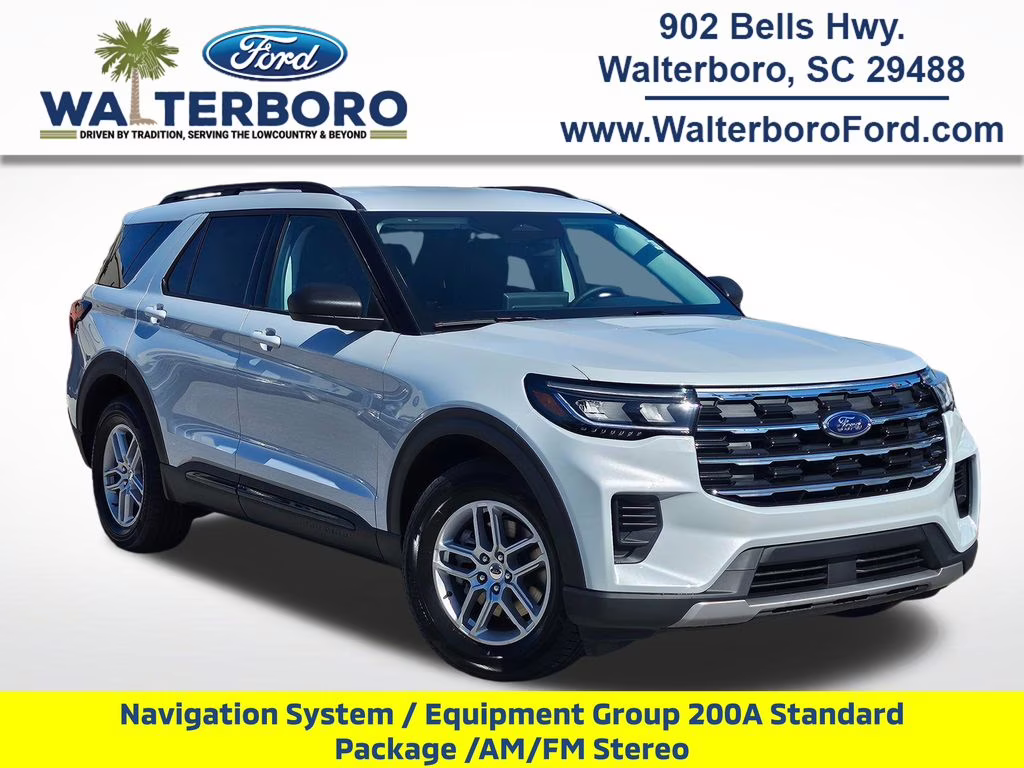 2026 Space White Metallic Ford Explorer Active RWD SUV