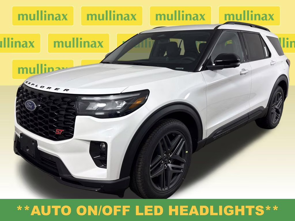 2026 Star White Metallic Tri-Coat Ford Explorer ST 4X4 SUV