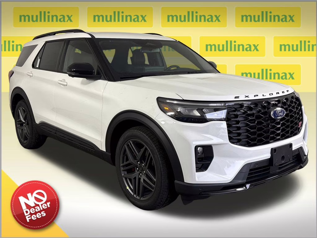 2026 Star White Metallic Tri-Coat Ford Explorer ST 4X4 SUV