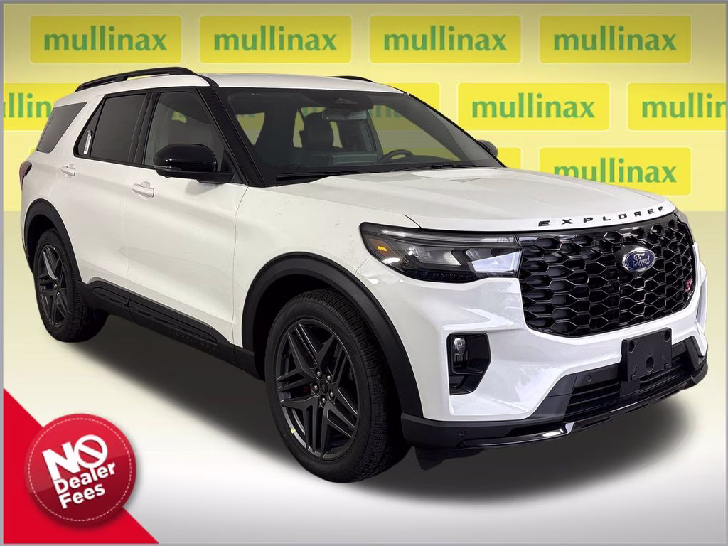 2026 Star White Metallic Tri-Coat Ford Explorer ST 4X4 SUV