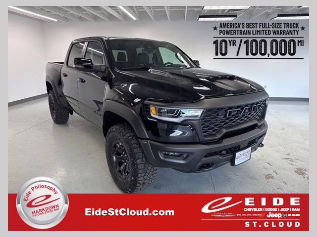 2026 Diamond Black Crystal Pearlcoat Ram 1500 RHO 4X4 Truck